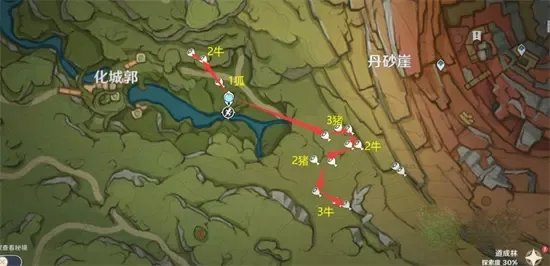 原神须弥地图兽肉速刷路线图 原神须弥地图兽肉速刷路线图
