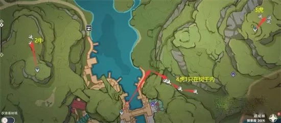 原神须弥地图兽肉速刷路线图 原神须弥地图兽肉速刷路线图