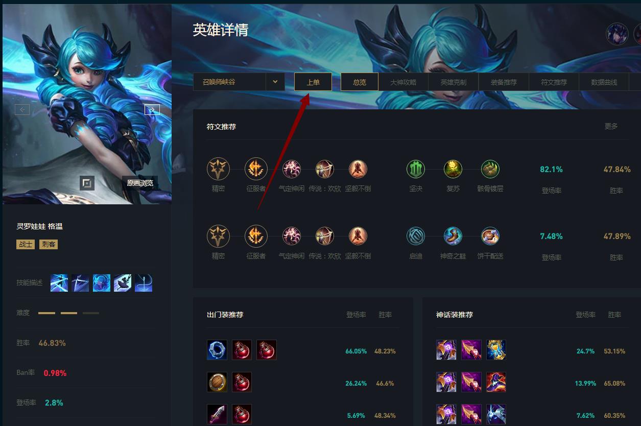 英雄联盟格温走哪条路
