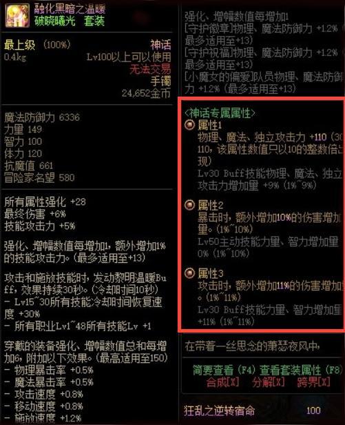 dnf110版本融化黑暗之温暖怎么样
