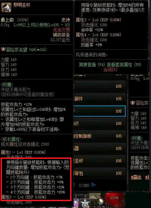 地下城与勇士110级版本使用指令释放快捷栏技能是什么意思