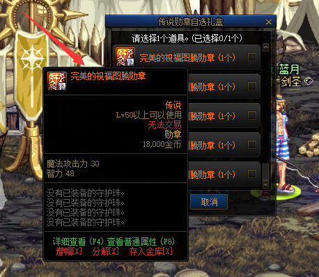 dnf110四叔勋章怎么选择